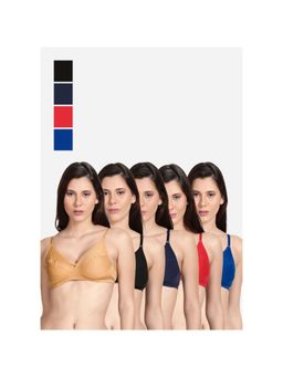 Shyaway - Shyle Non Padded Seamed Everyday Bra Multicolour (Pack of 5)