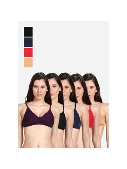 Shyaway - Shyle Non Padded Seamed Everyday Bra Multicolour (Pack of 5)