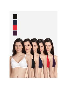 Shyaway - Shyle Non Padded Seamed Everyday Bra Multicolour (Pack of 5)