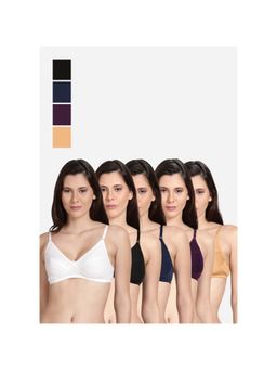 Shyaway - Shyle Non Padded Seamed Everyday Bra Multicolour (Pack of 5)