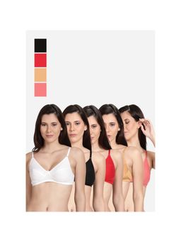 Shyaway - Shyle Non Padded Seamed Everyday Bra Multicolour (Pack of 5)