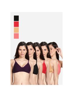 Shyaway - Shyle Non Padded Seamed Everyday Bra Multicolour (Pack of 5)