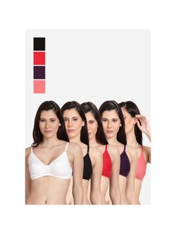 Shyaway - Shyle Non Padded Seamed Everyday Bra Multicolour (Pack of 5)