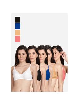 Shyaway - Shyle Non Padded Seamed Everyday Bra Multicolour (Pack of 5)