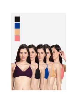 Shyaway - Shyle Non Padded Seamed Everyday Bra Multicolour (Pack of 5)