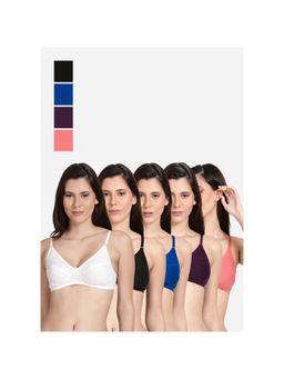 Shyaway - Shyle Non Padded Seamed Everyday Bra Multicolour (Pack of 5)