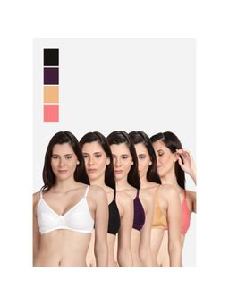 Shyaway - Shyle Non Padded Seamed Everyday Bra Multicolour (Pack of 5)