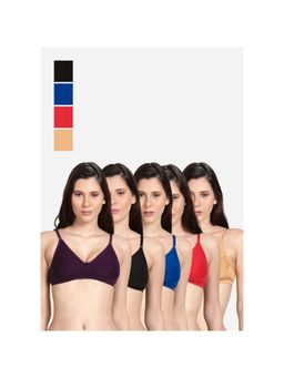 Shyaway - Shyle Non Padded Seamed Everyday Bra Multicolour (Pack of 5)