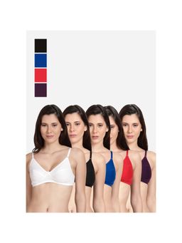 Shyaway - Shyle Non Padded Seamed Everyday Bra Multicolour (Pack of 5)