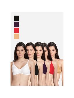 Shyaway - Shyle Non Padded Seamed Everyday Bra Multicolour (Pack of 5)