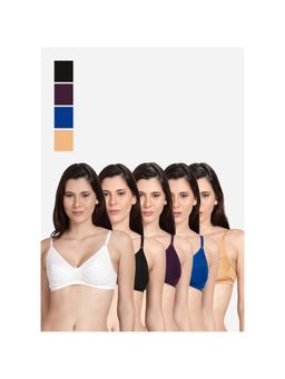 Shyaway - Shyle Non Padded Seamed Everyday Bra Multicolour (Pack of 5)