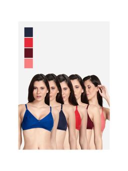 Shyaway - Shyle Non Padded Seamed Everyday Bra Multicolour (Pack of 5)