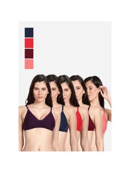Shyaway - Shyle Non Padded Seamed Everyday Bra Multicolour (Pack of 5)