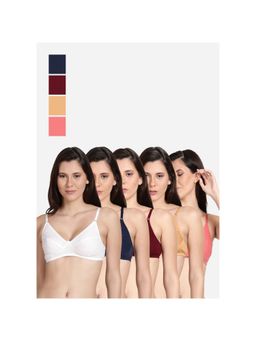 Shyaway - Shyle Non Padded Seamed Everyday Bra Multicolour (Pack of 5)