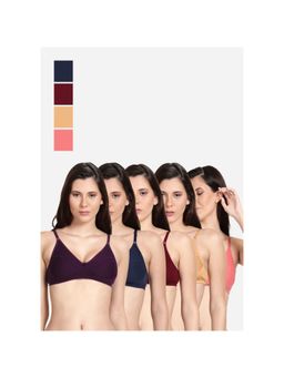 Shyaway - Shyle Non Padded Seamed Everyday Bra Multicolour (Pack of 5)