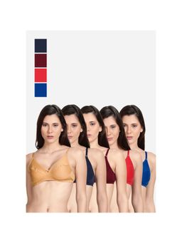 Shyaway - Shyle Non Padded Seamed Everyday Bra Multicolour (Pack of 5)