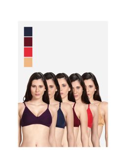 Shyaway - Shyle Non Padded Seamed Everyday Bra Multicolour (Pack of 5)