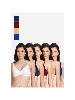 Shyaway - Shyle Non Padded Seamed Everyday Bra Multicolour (Pack of 5)