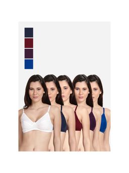 Shyaway - Shyle Non Padded Seamed Everyday Bra Multicolour (Pack of 5)