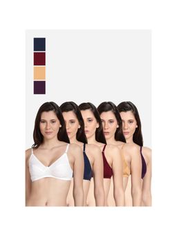 Shyaway - Shyle Non Padded Seamed Everyday Bra Multicolour (Pack of 5)