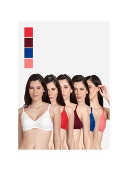 Shyaway - Shyle Non Padded Seamed Everyday Bra Multicolour (Pack of 5)