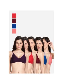 Shyaway - Shyle Non Padded Seamed Everyday Bra Multicolour (Pack of 5)