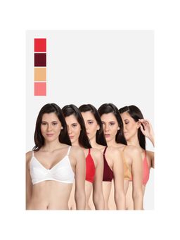 Shyaway - Shyle Non Padded Seamed Everyday Bra Multicolour (Pack of 5)