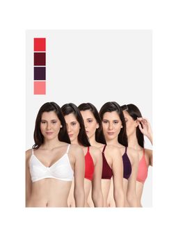 Shyaway - Shyle Non Padded Seamed Everyday Bra Multicolour (Pack of 5)