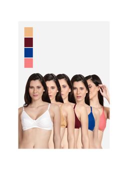 Shyaway - Shyle Non Padded Seamed Everyday Bra Multicolour (Pack of 5)