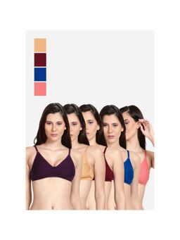 Shyaway - Shyle Non Padded Seamed Everyday Bra Multicolour (Pack of 5)