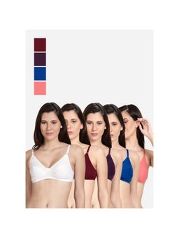 Shyaway - Shyle Non Padded Seamed Everyday Bra Multicolour (Pack of 5)