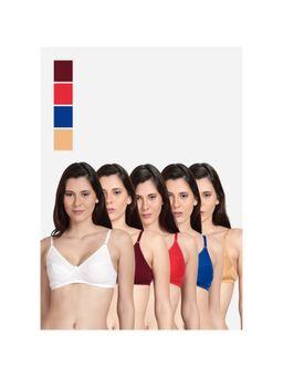 Shyaway - Shyle Non Padded Seamed Everyday Bra Multicolour (Pack of 5)