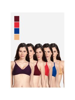 Shyaway - Shyle Non Padded Seamed Everyday Bra Multicolour (Pack of 5)