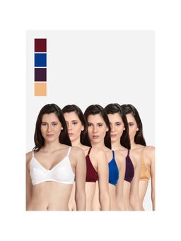 Shyaway - Shyle Non Padded Seamed Everyday Bra Multicolour (Pack of 5)
