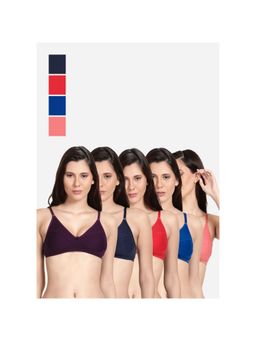 Shyaway - Shyle Non Padded Seamed Everyday Bra Multicolour (Pack of 5)