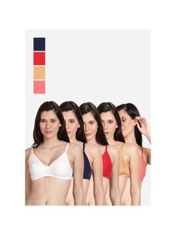Shyaway - Shyle Non Padded Seamed Everyday Bra Multicolour (Pack of 5)