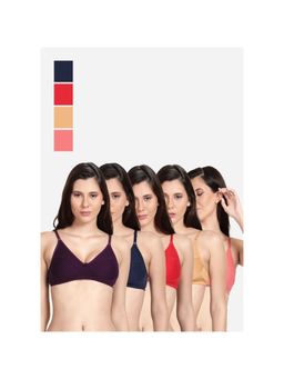 Shyaway - Shyle Non Padded Seamed Everyday Bra Multicolour (Pack of 5)