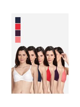 Shyaway - Shyle Non Padded Seamed Everyday Bra Multicolour (Pack of 5)