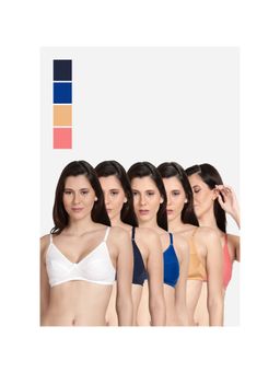 Shyaway - Shyle Non Padded Seamed Everyday Bra Multicolour (Pack of 5)