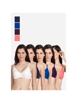 Shyaway - Shyle Non Padded Seamed Everyday Bra Multicolour (Pack of 5)