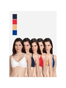 Shyaway - Shyle Non Padded Seamed Everyday Bra Multicolour (Pack of 5)