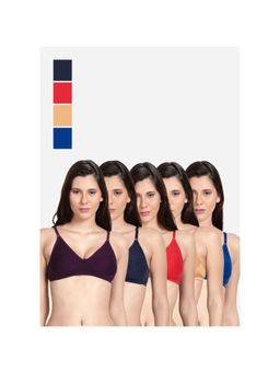 Shyaway - Shyle Non Padded Seamed Everyday Bra Multicolour (Pack of 5)