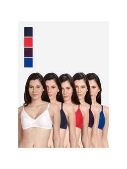 Shyaway - Shyle Non Padded Seamed Everyday Bra Multicolour (Pack of 5)