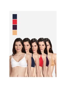 Shyaway - Shyle Non Padded Seamed Everyday Bra Multicolour (Pack of 5)