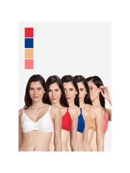 Shyaway - Shyle Non Padded Seamed Everyday Bra Multicolour (Pack of 5)