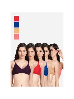 Shyaway - Shyle Non Padded Seamed Everyday Bra Multicolour (Pack of 5)