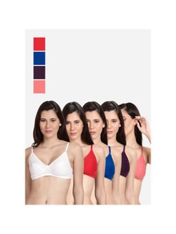 Shyaway - Shyle Non Padded Seamed Everyday Bra Multicolour (Pack of 5)