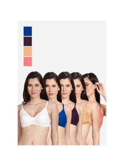 Shyaway - Shyle Non Padded Seamed Everyday Bra Multicolour (Pack of 5)