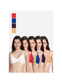 Shyaway - Shyle Non Padded Seamed Everyday Bra Multicolour (Pack of 5)