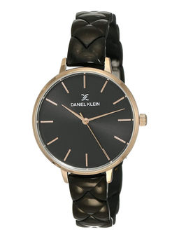 Daniel Klein - Black Premium Round Dial Analog Watch For Women - DK12041 - 5